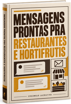 Mockup do bônus: Mensagens Prontas pra Restaurantes e Hortifrutis
