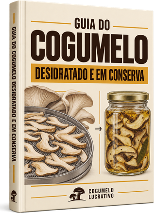 Mockup do bônus: Guia do Cogumelo Desidratado e em Conserva